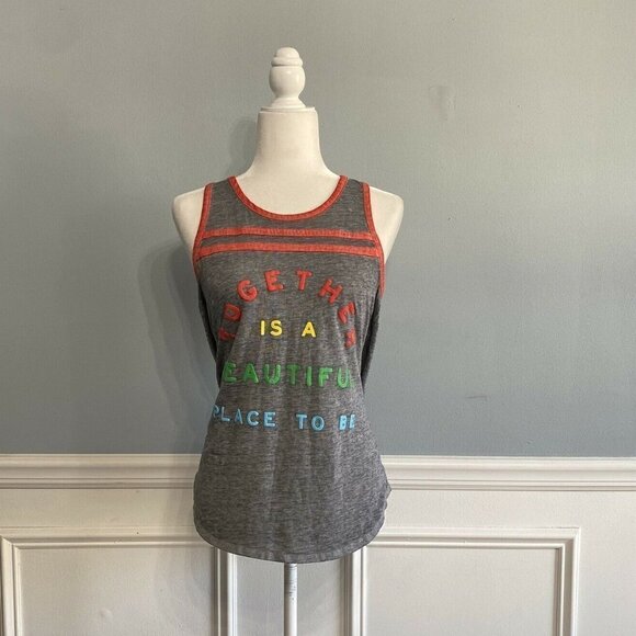 Zoe + Liv Burnout Tank Top Tee Racerback Together - Picture 1 of 5
